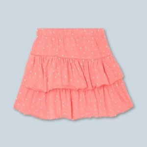 PINK N BLUE Micro Print A-Line Skirt with Elasticated Waist