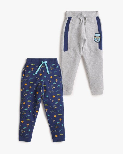 PLAYDAY Boys Pack of 2 Joggers with Drawstring Waist