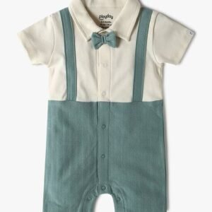 PLAYDAY - Boys Chevron Patterned Rompers with Bow