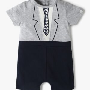 PLAYDAY - Boys Colourblock Round-Neck Rompers