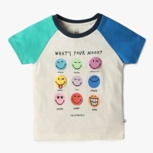 PLAYDAY Boys Smiley Print Regular Fit Round-Neck T-Shirt