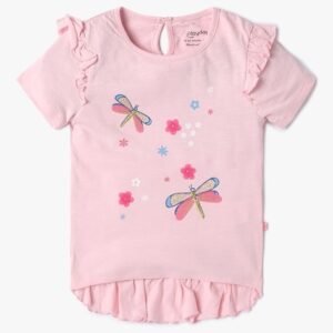 PLAYDAY Girls Printed Round-Neck T-Shirt