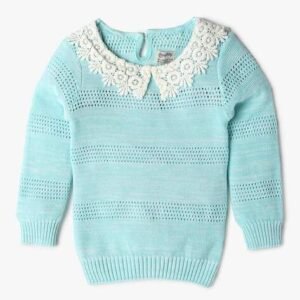 PLAYDAY Knitted Sweater with Lace Applique