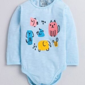 POLKA TOTS - Graphic Print Round-Neck Rompers