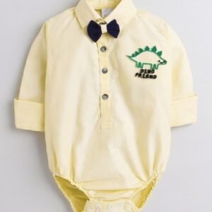 POLKA TOTS - Embroidered Rompers with Snap-Button Closure