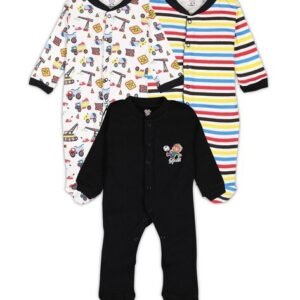 pooja baby - Pack of 3 Printed Rompers