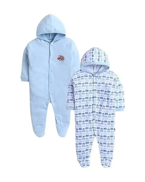 pooja baby - Pack of 2 Printed Rompers with Full Sleeves