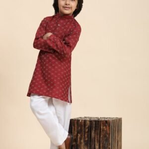 PRO-ETHIC(STYLE DEVELOPER) Boys Micro Print Kurta Pyjama Set