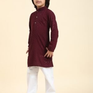 PRO-ETHIC(STYLE DEVELOPER) Boys Embellished Kurta & Pyjamas Set