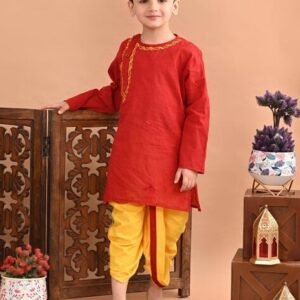SUPERMINIS Embroidered Kurta Dhoti Set