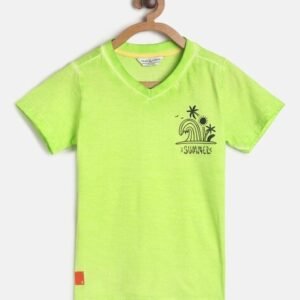 TALES & STORIES Boys Printed Regular Fit T-Shirt with Short Sleeves