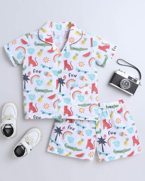 The Magic Wand Boys Graphic Shirt & Shorts Nightsuit Set