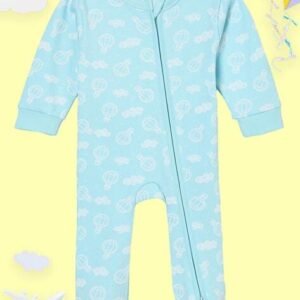 THE MOM STORE - Graphic Print Zip-Front Rompers