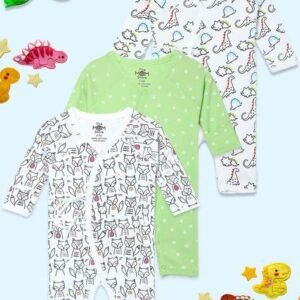 THE MOM STORE - Pack of 3 Micro Print Rompers
