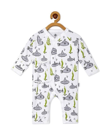 THE MOM STORE - Printed Rompers with Snap-Button Closure