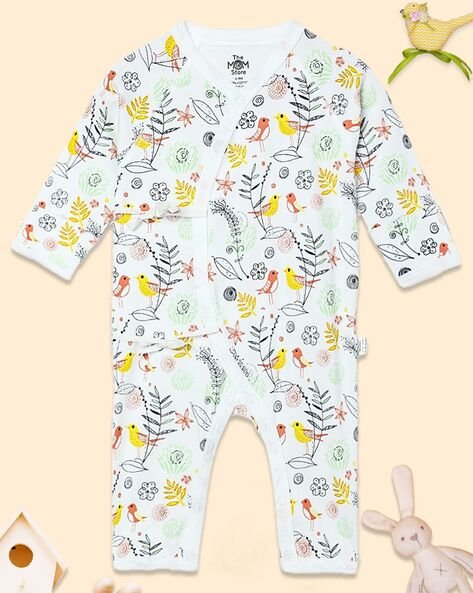 THE MOM STORE - Printed Rompers with Snap-Button Closure