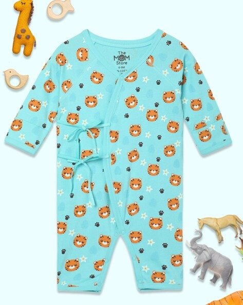 THE MOM STORE - Printed Rompers with Snap-Button Closure