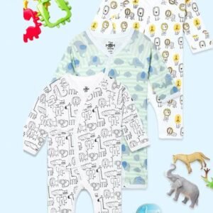 THE MOM STORE - Pack of 3 Printed Rompers