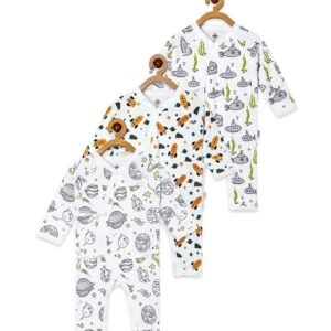 THE MOM STORE - Pack of 3 Printed Rompers