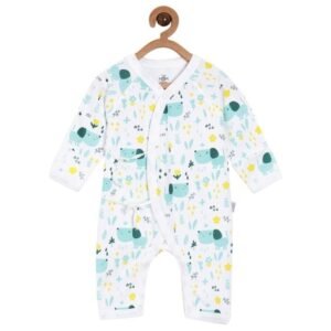 THE MOM STORE - Pack of 3 Printed Rompers with Tie-Up Front