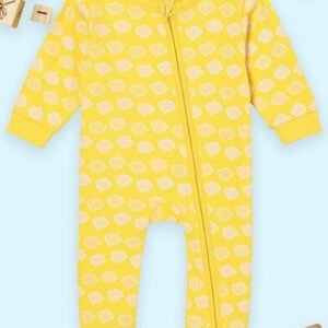 THE MOM STORE - Graphic Print Zip-Front Rompers