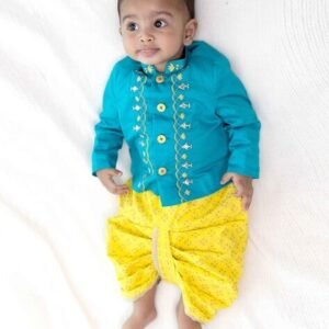 Tiber Taber Boys Embroidered Kurta Dhoti Set