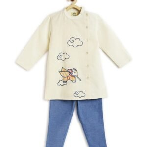 Tiber Taber Boys Embroidered Kurta Pyjamas Set