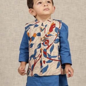 TJORI Boy Printed Mandarin-Neck Jacket