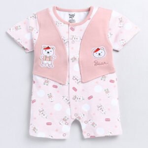 TOONYPORT - Bear Print Round-Neck Rompers