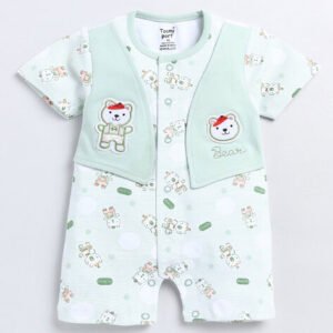 TOONYPORT - Graphic Print Round-Neck Rompers