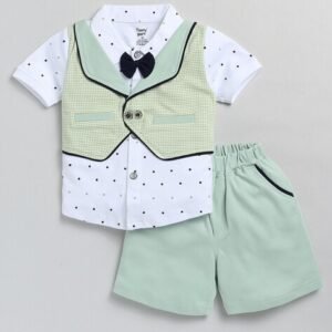 TOONYPORT Graphic Print Shirt with Shorts Set