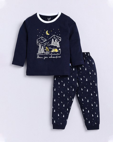 TOONYPORT Boys Graphic Print T-Shirt & Joggers Set