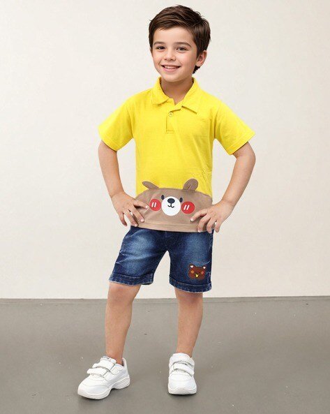 TOONYPORT Boys Graphic Print T-Shirt & Shorts Set