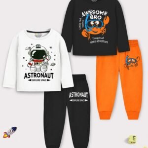 Trampoline Pack of 2 Boys Printed Lounge Pants & T-Shirt Set