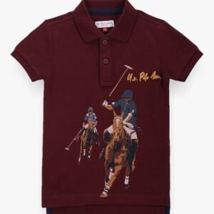 U.S. Polo Assn. Boys Printed Regular Fit Crew-Neck T-Shirt