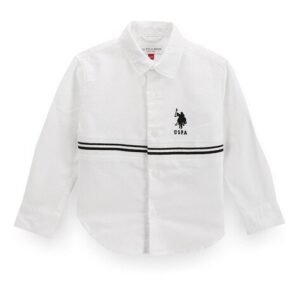 U.S. Polo Assn. Boys Striped Shirt with Spread Collar
