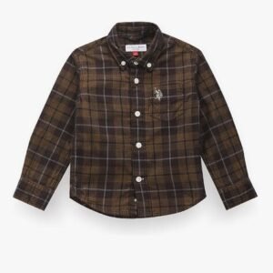 U.S. Polo Assn. Boys Checked Regular Fit Cotton Shirt