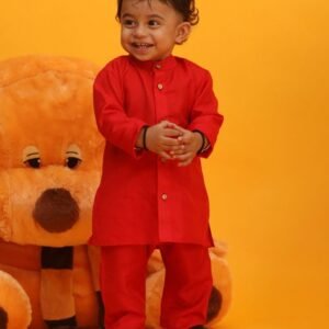 Vastramay Sishu Button-Down Kurta & Pyjamas Set