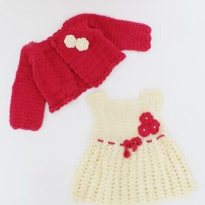 Woonie Knitted Drop Waist Frock with Shrug