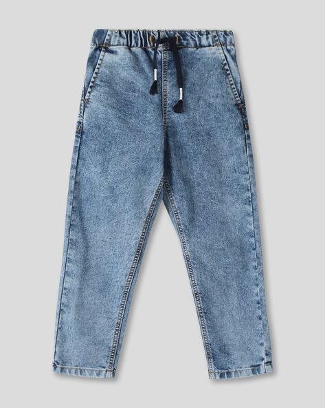 Wotnot by AZORTE - Acid-Wash Relaxed Fit Jeans