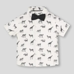 Wotnot by AZORTE - AOP Dobby Textured Shirt