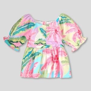 Wotnot by AZORTE - All-Over Beach Vibe Peplum Top