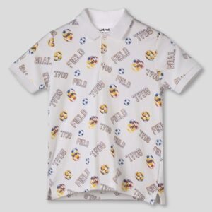 Wotnot by AZORTE - Boys All-Over Print Polo T-Shirt
