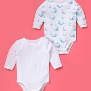 Wotnot Pack of 2 Round-Neck Bodysuits
