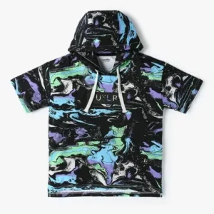 Yousta - Boys Abstract Print Relaxed Fit Hooded T-Shirt