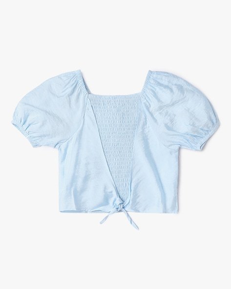Yousta - Smocked Square-Neck Top