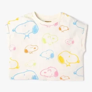 Yousta - Peanuts Print Crew-Neck T-Shirt