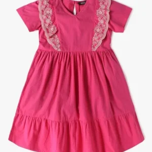 Yousta - Women Fit & Flare Dress with Ruffles