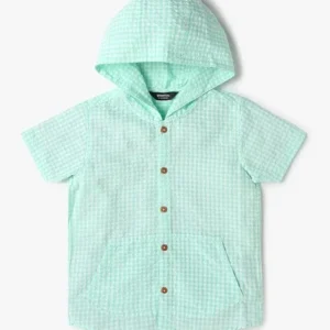 Yousta - Boys Checked Hooded Shirt