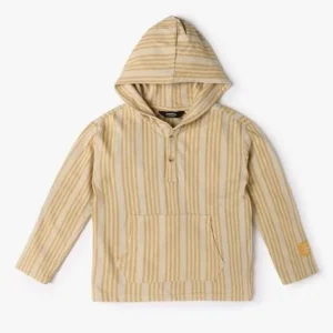 Yousta - Men Striped Hooded Shirt